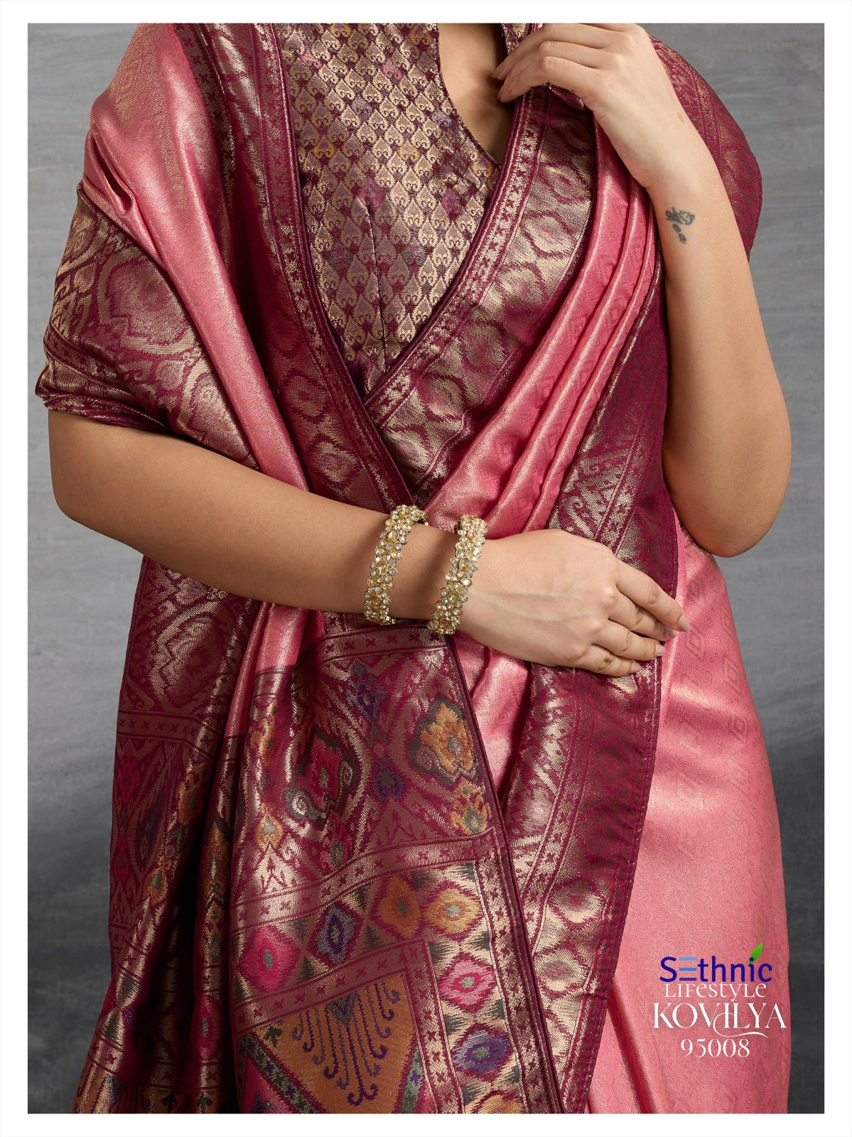 95008 Kovilya Vol 2 Sethnic Soft Silk Sarees