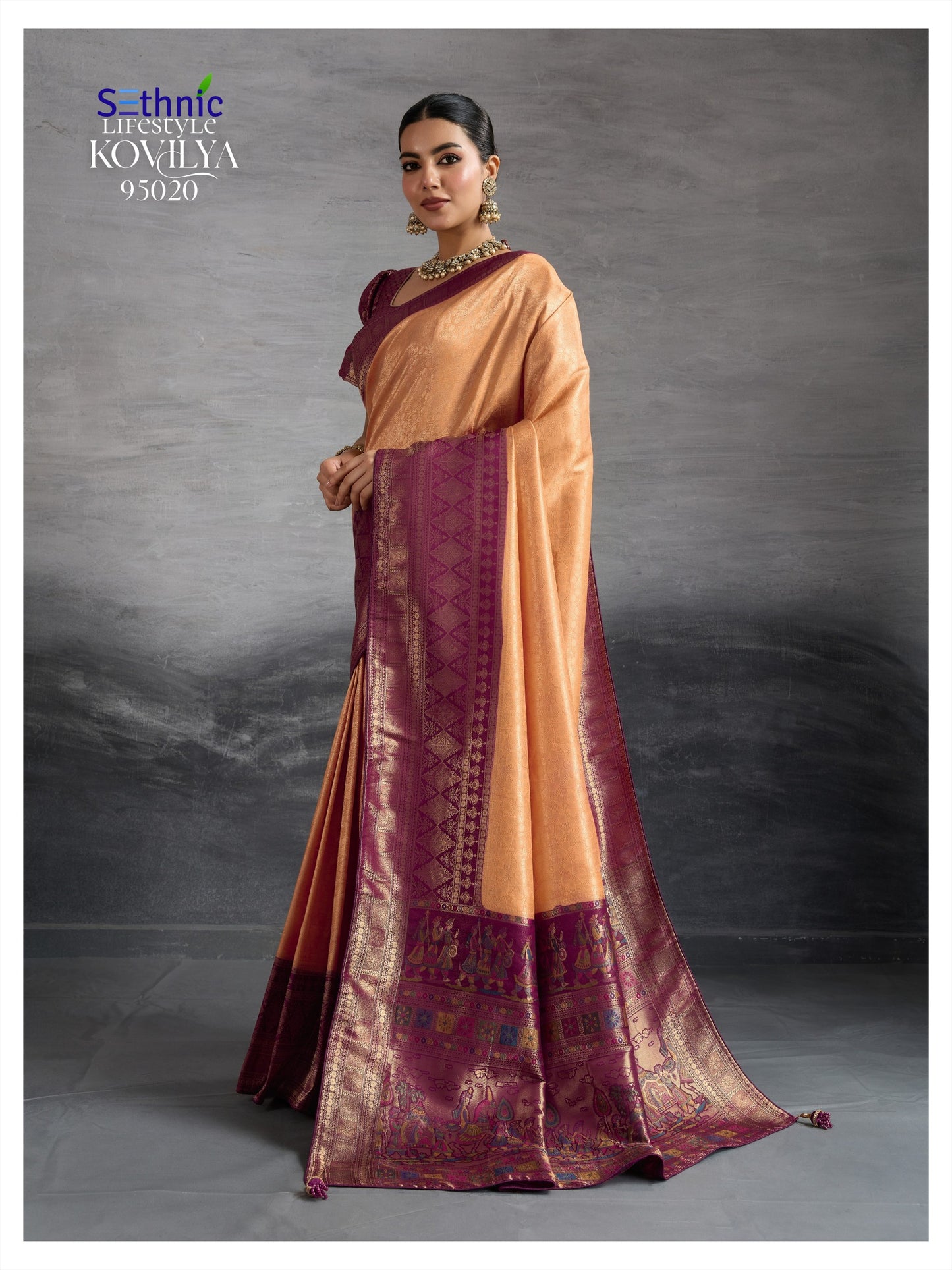 95020 Kovilya Vol 5 Sethnic Kanjivaram Silk Sarees