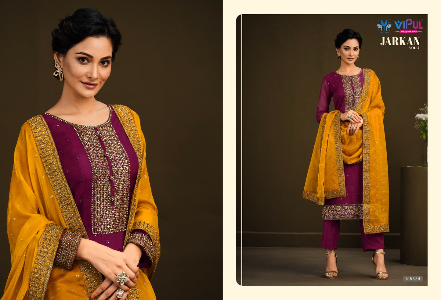 5354 Jarkan Vol 2 Vipul Unstitched Suits