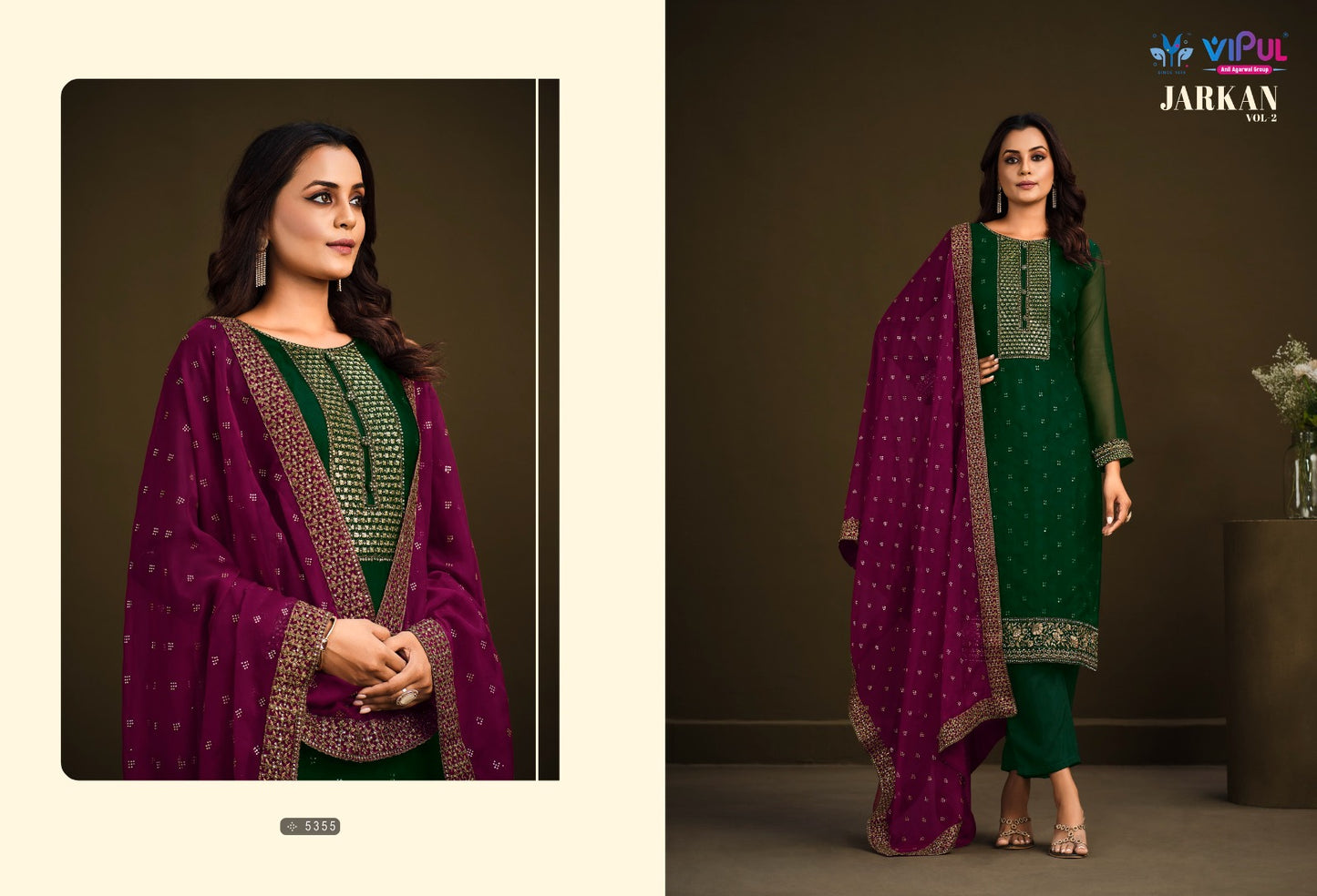 5355 Jarkan Vol 2 Vipul Unstitched Suits