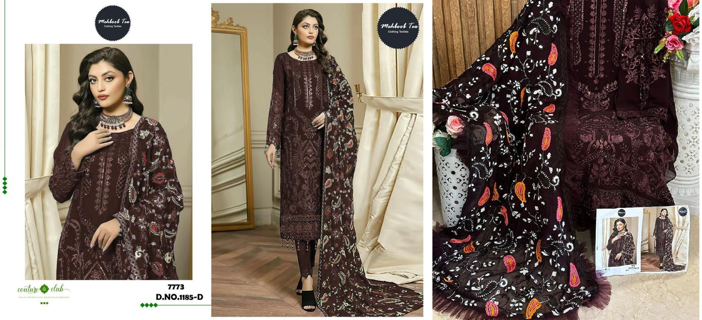 1185-D Mehboob Tex Pakistani Salwar Suits
