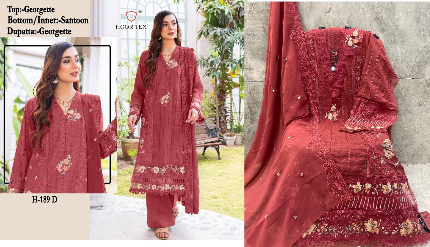 189D Hoor Tex Pakistani Salwar Suits