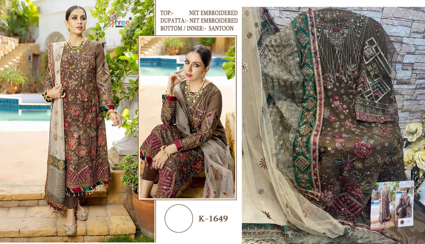1649 Shree Fabs Pakistani Salwar Suits