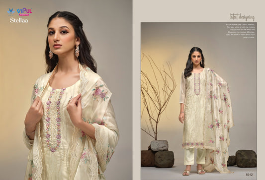 5912 Stella Vipul Unstitched Suits