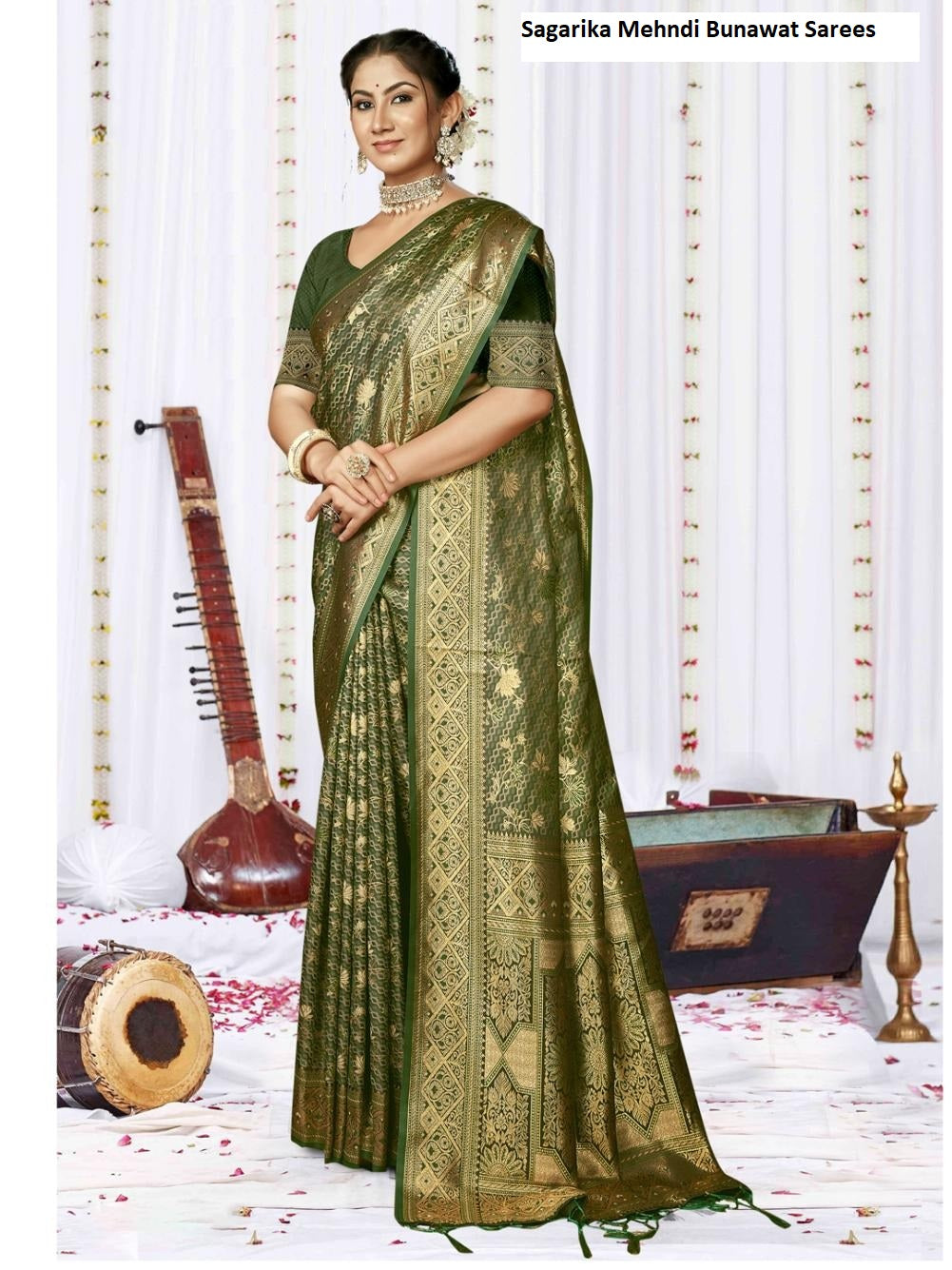 Sagarika Mehndi Bunawat Sarees