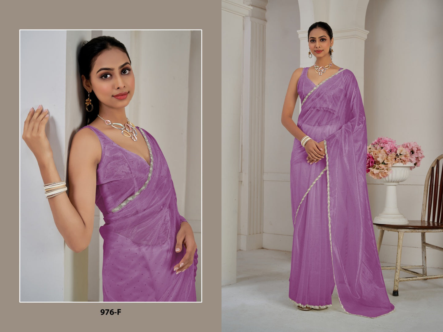 976F Mehek Organza Sarees