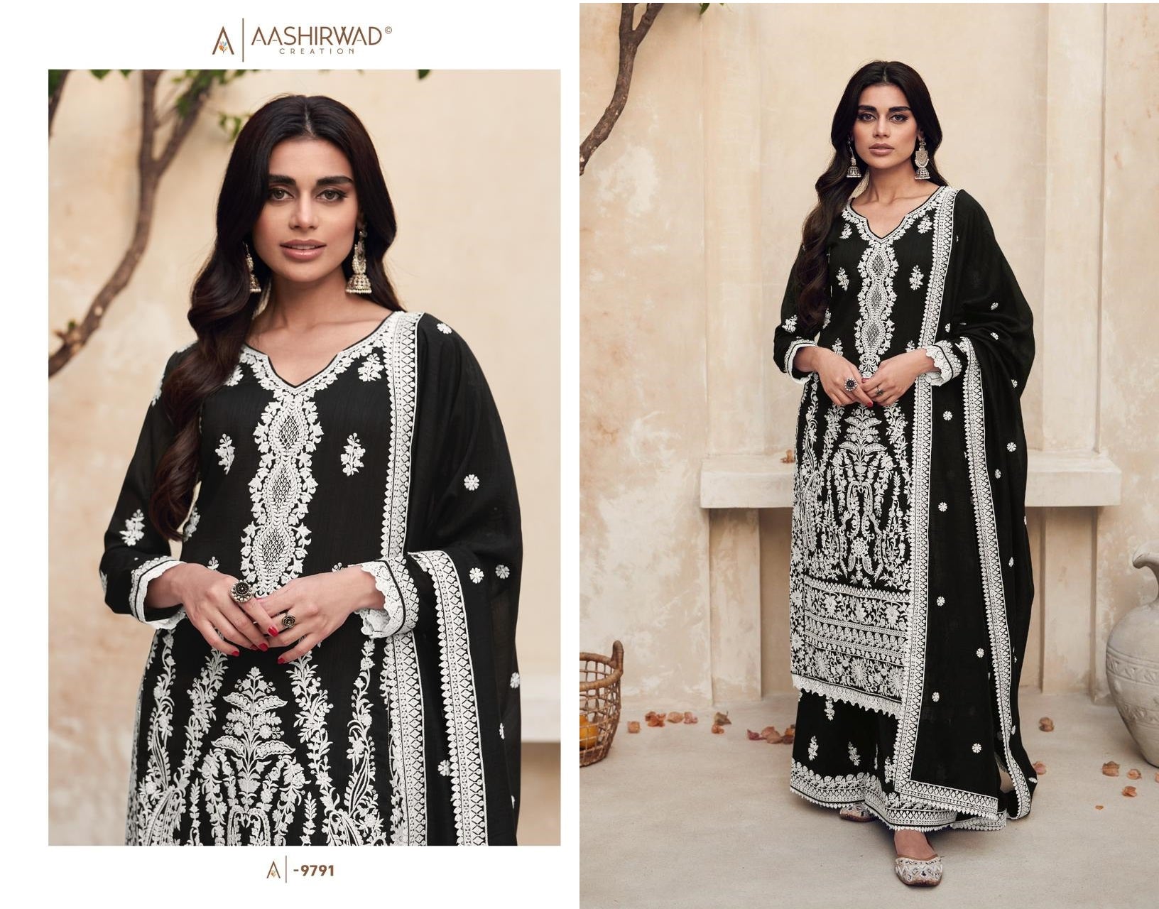 9791 Mirza Aashirwad Creation Premium Pakistani Readymade Suits