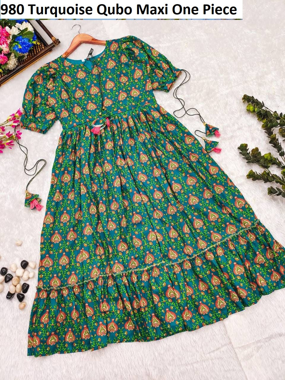 980 Turquoise Qubo Maxi One Piece