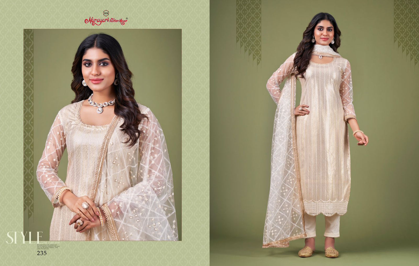 235 Zehra Vol 4 Narayani Fashion House Unstitched Suits
