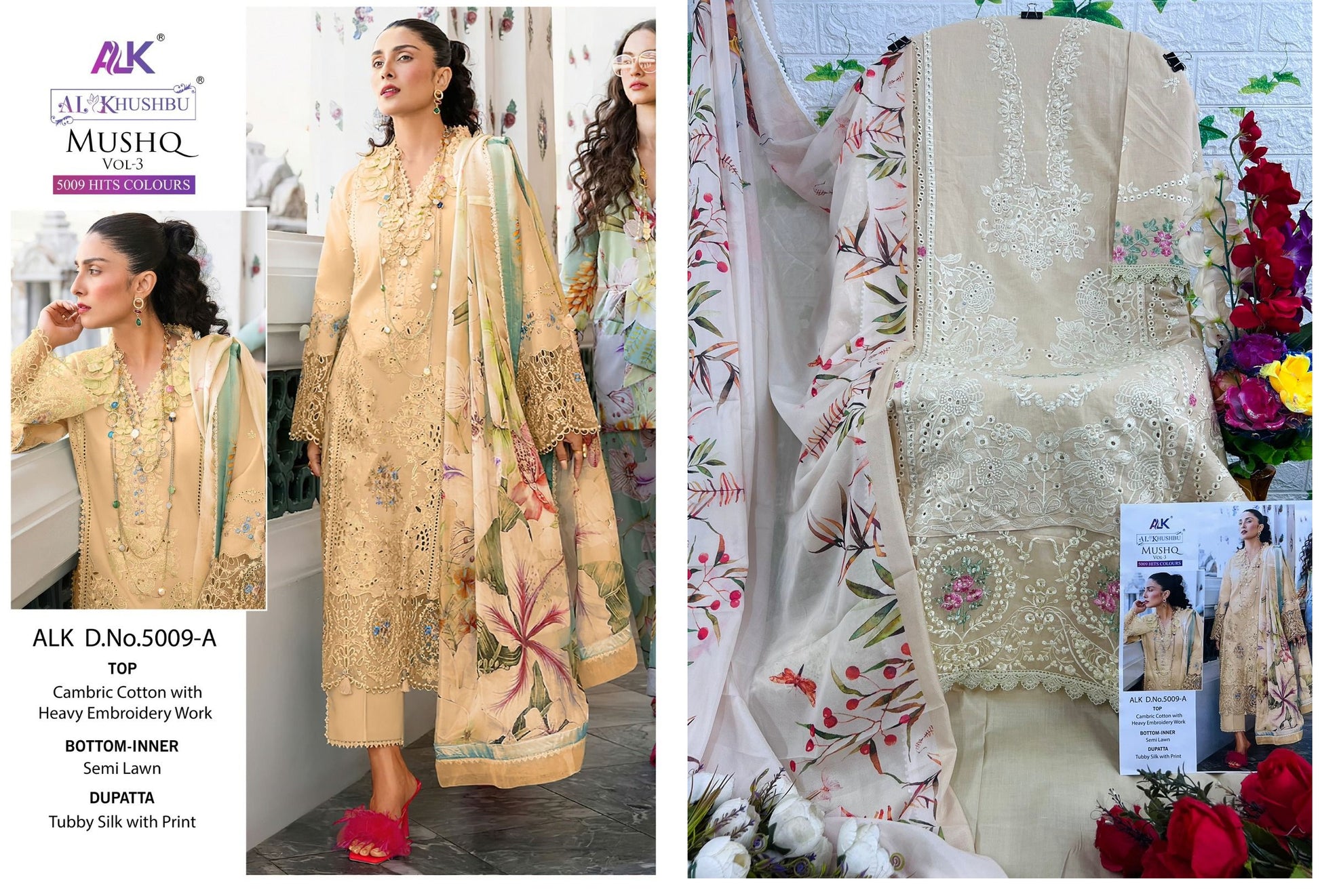 5009-A Mushq Vol 3 Alk Pakistani Salwar Suits