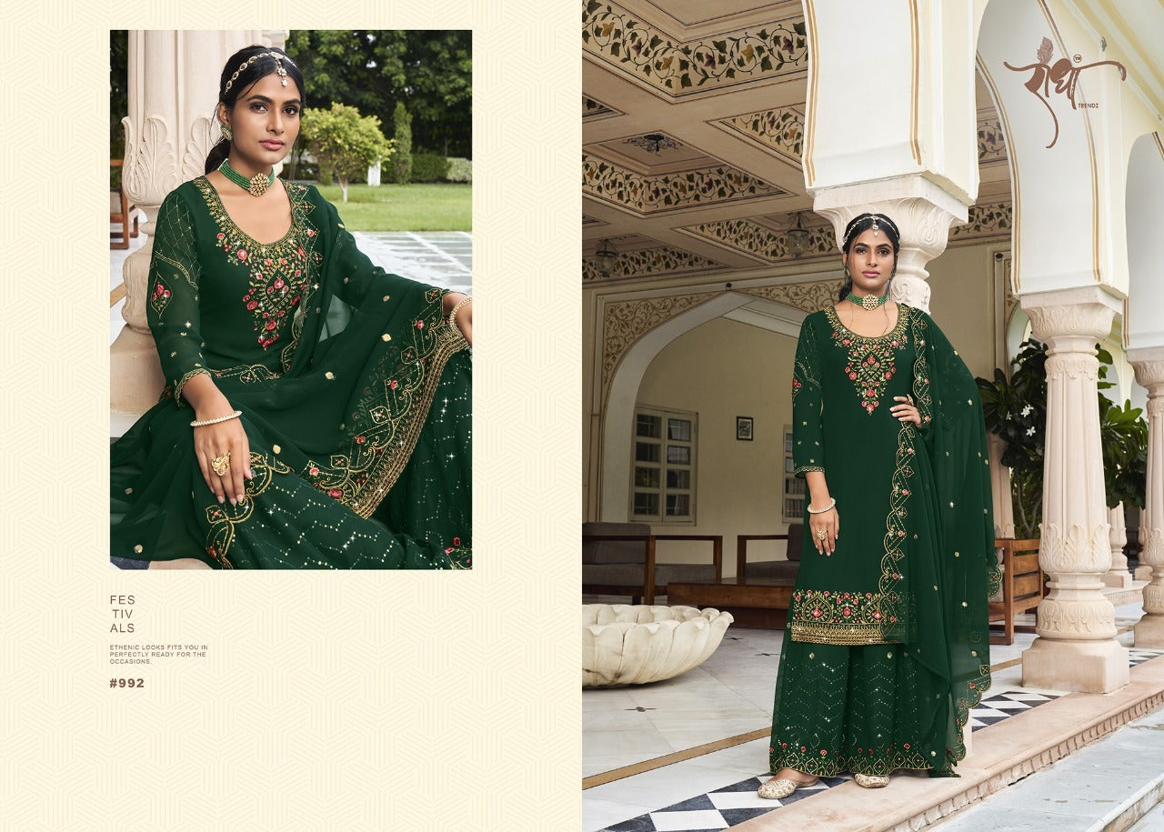 992 Ranjha Vol 2 Radha Trendz Georgette Unstitched Suits