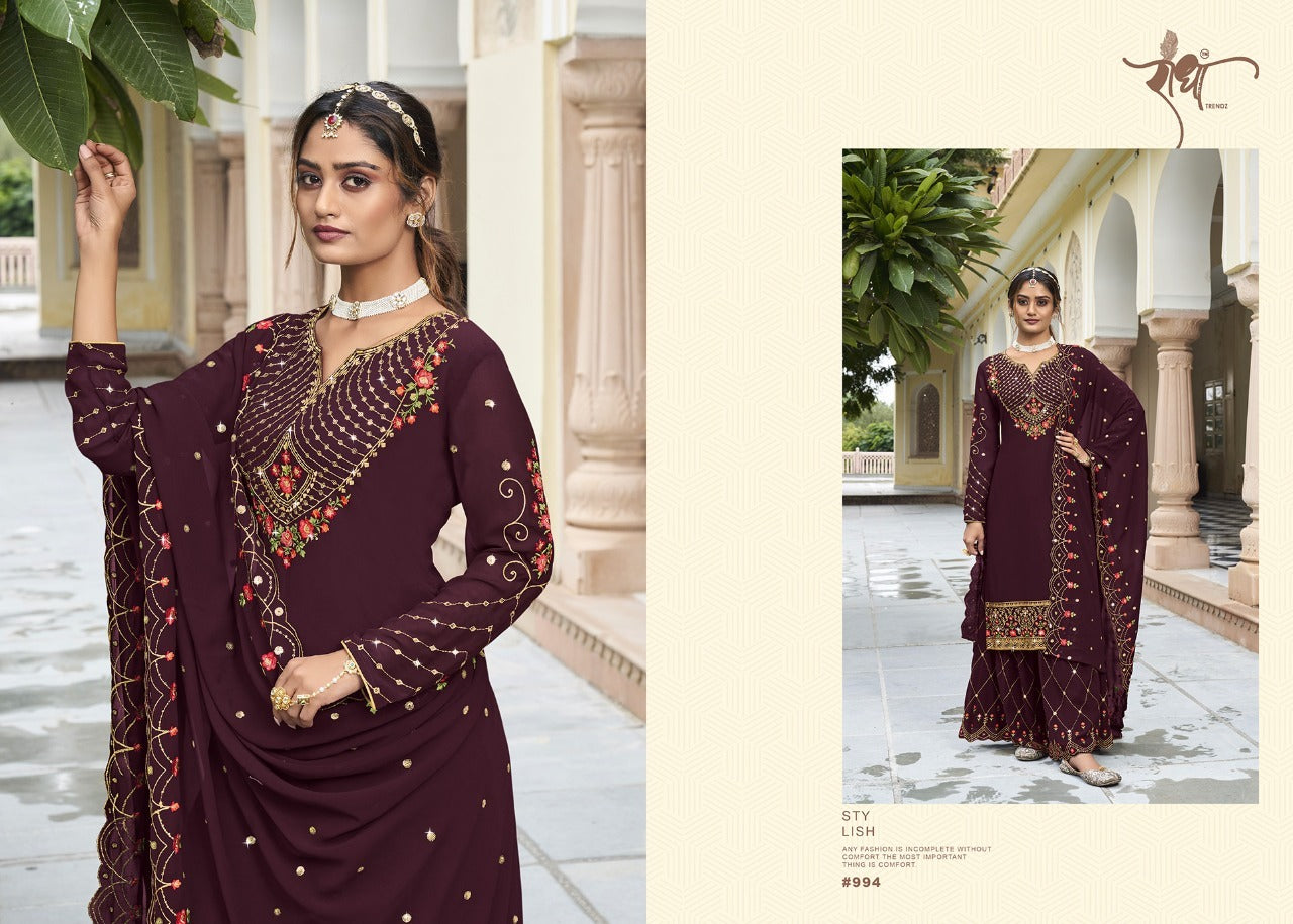 994 Ranjha Vol 2 Radha Trendz Georgette Unstitched Suits