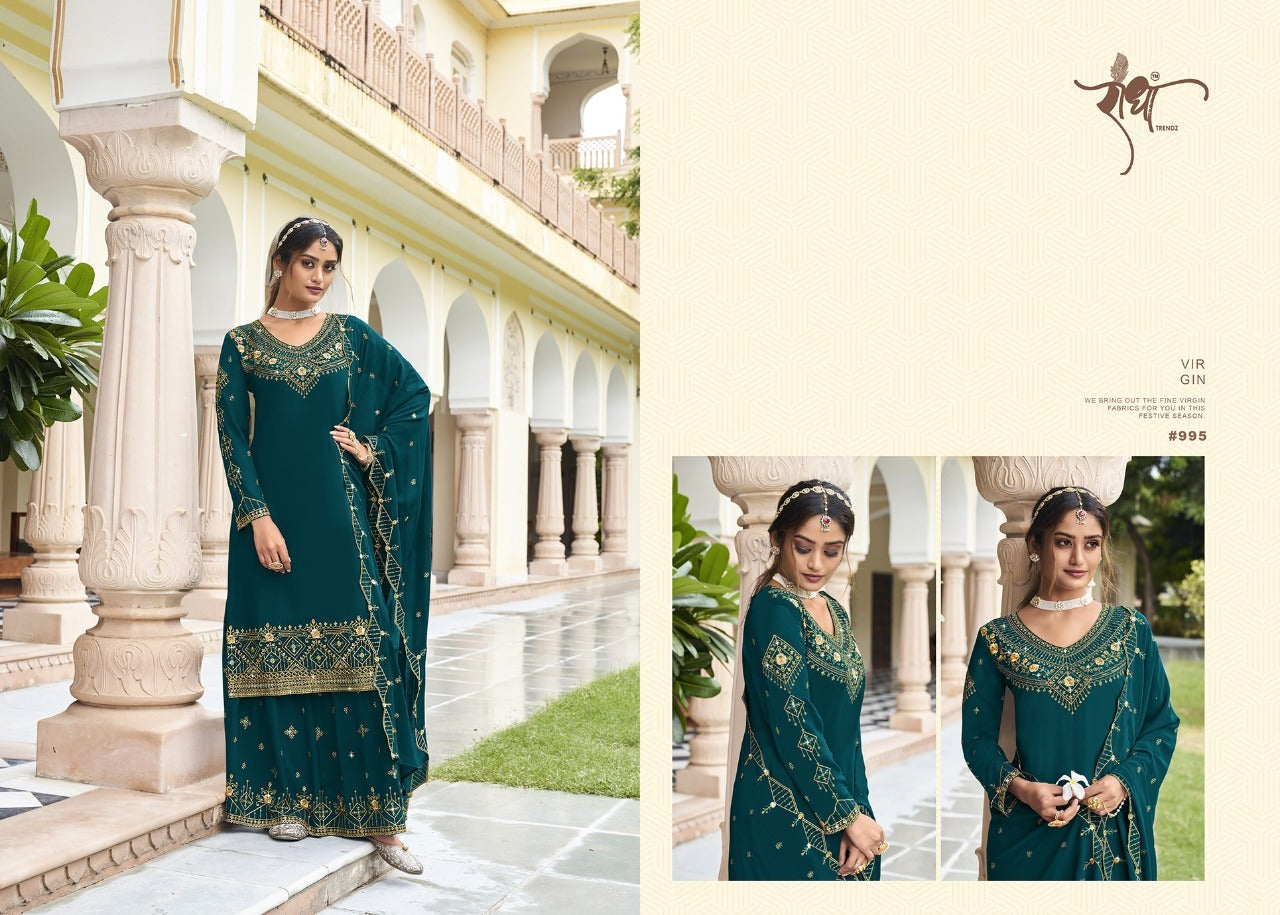 995 Ranjha Vol 2 Radha Trendz Georgette Unstitched Suits