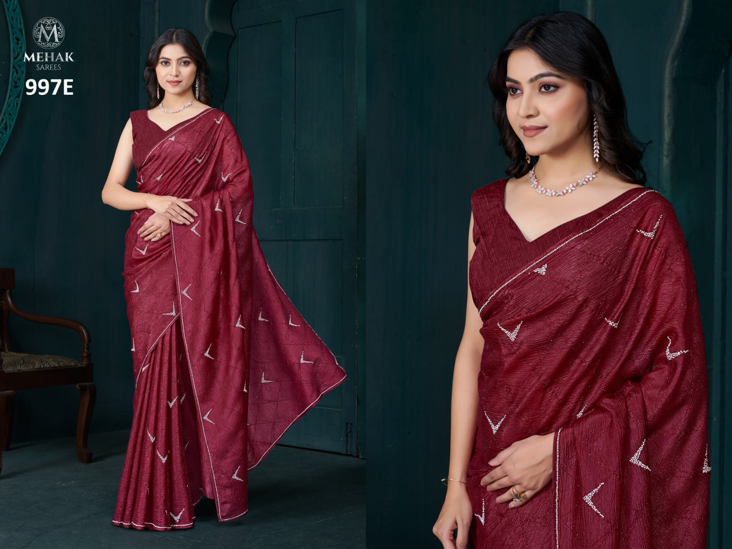 997E Mehek Crepe Silk Sarees