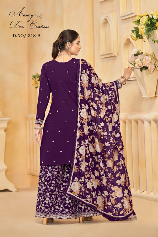 Aanaya Vol 218B Dani Creation Roman Silk Pakistani Readymade Suits