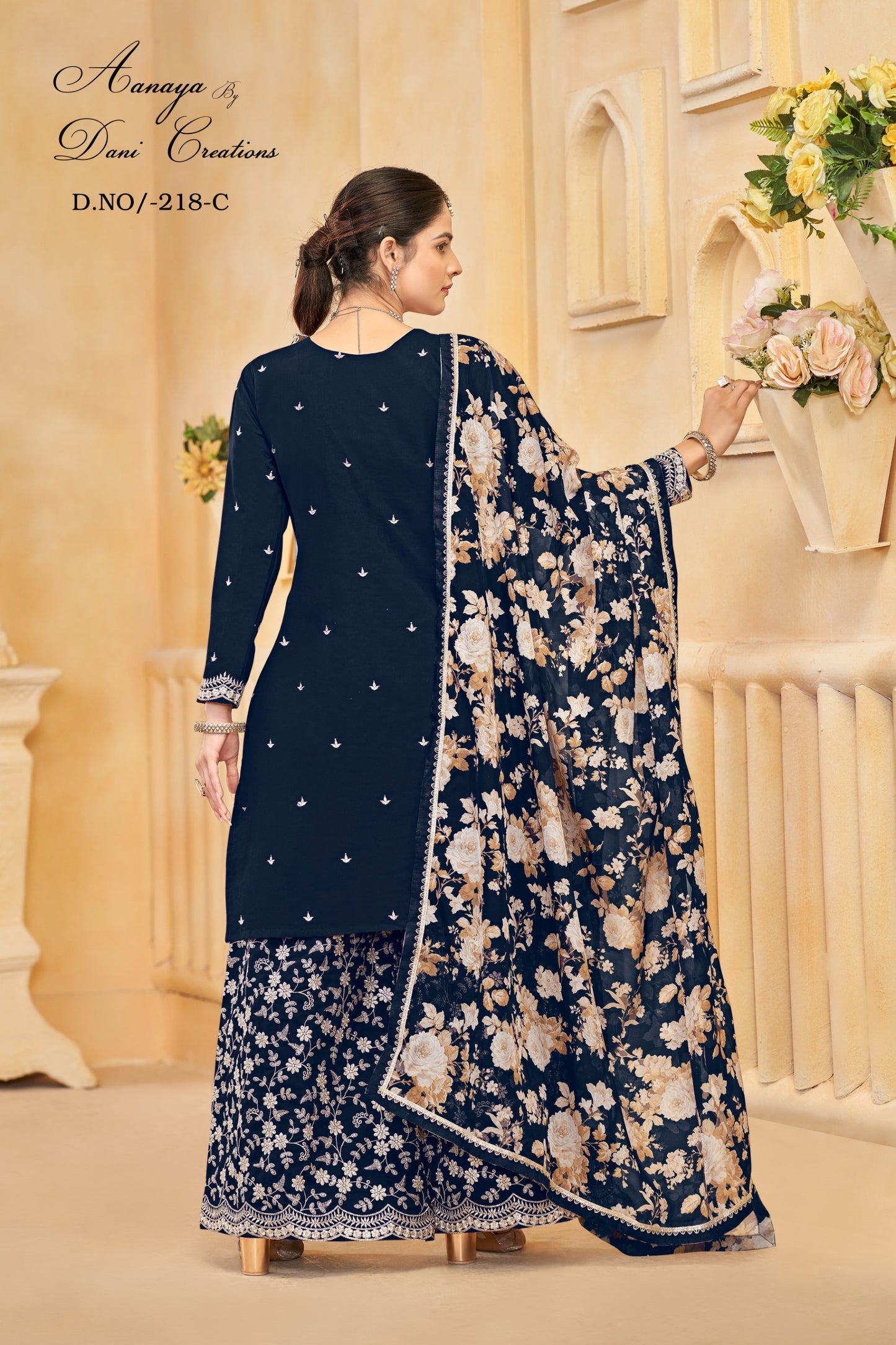 Aanaya Vol 218C Dani Creation Roman Silk Pakistani Readymade Suits