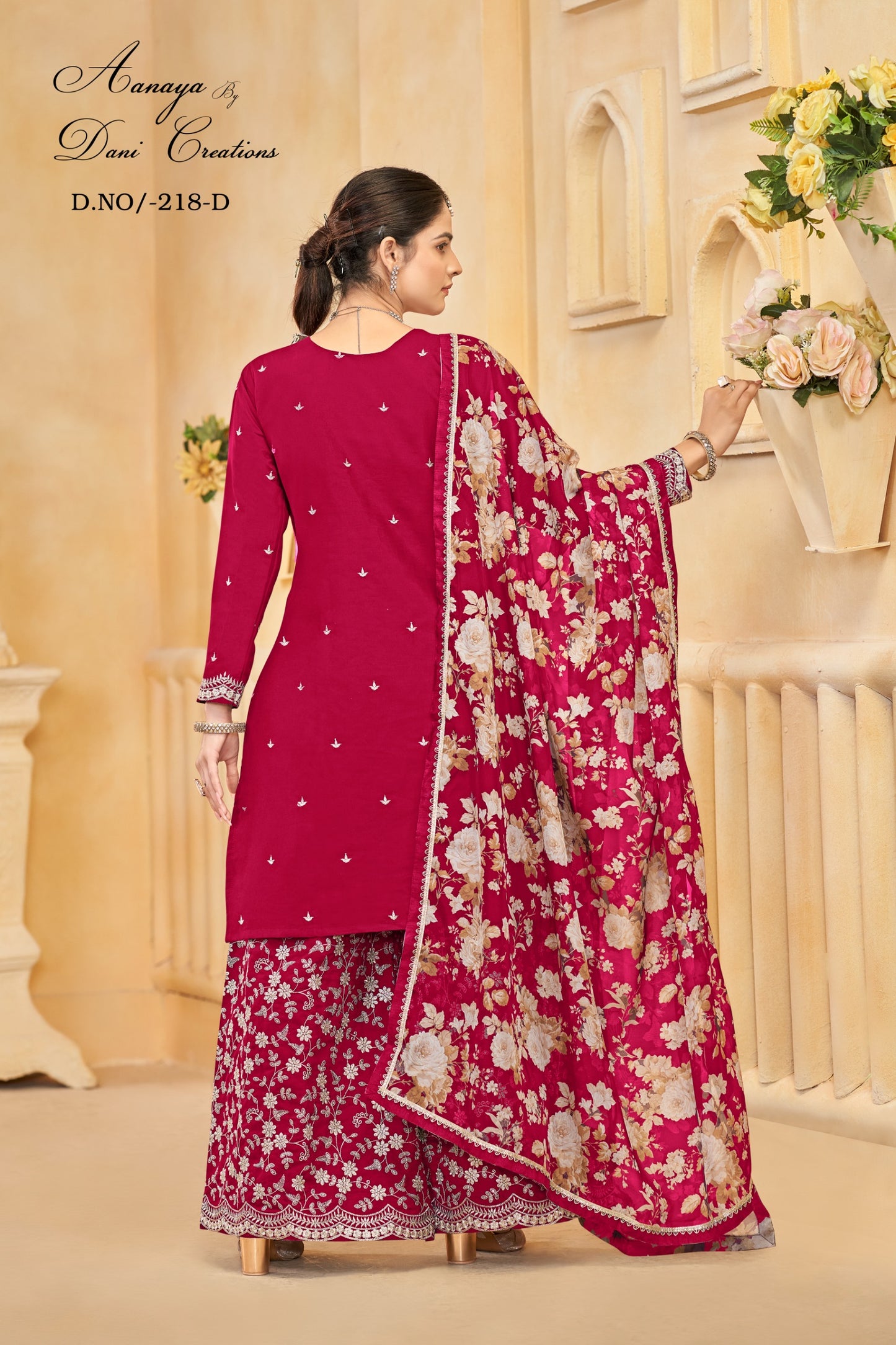 Aanaya Vol 218D Dani Creation Roman Silk Pakistani Readymade Suits