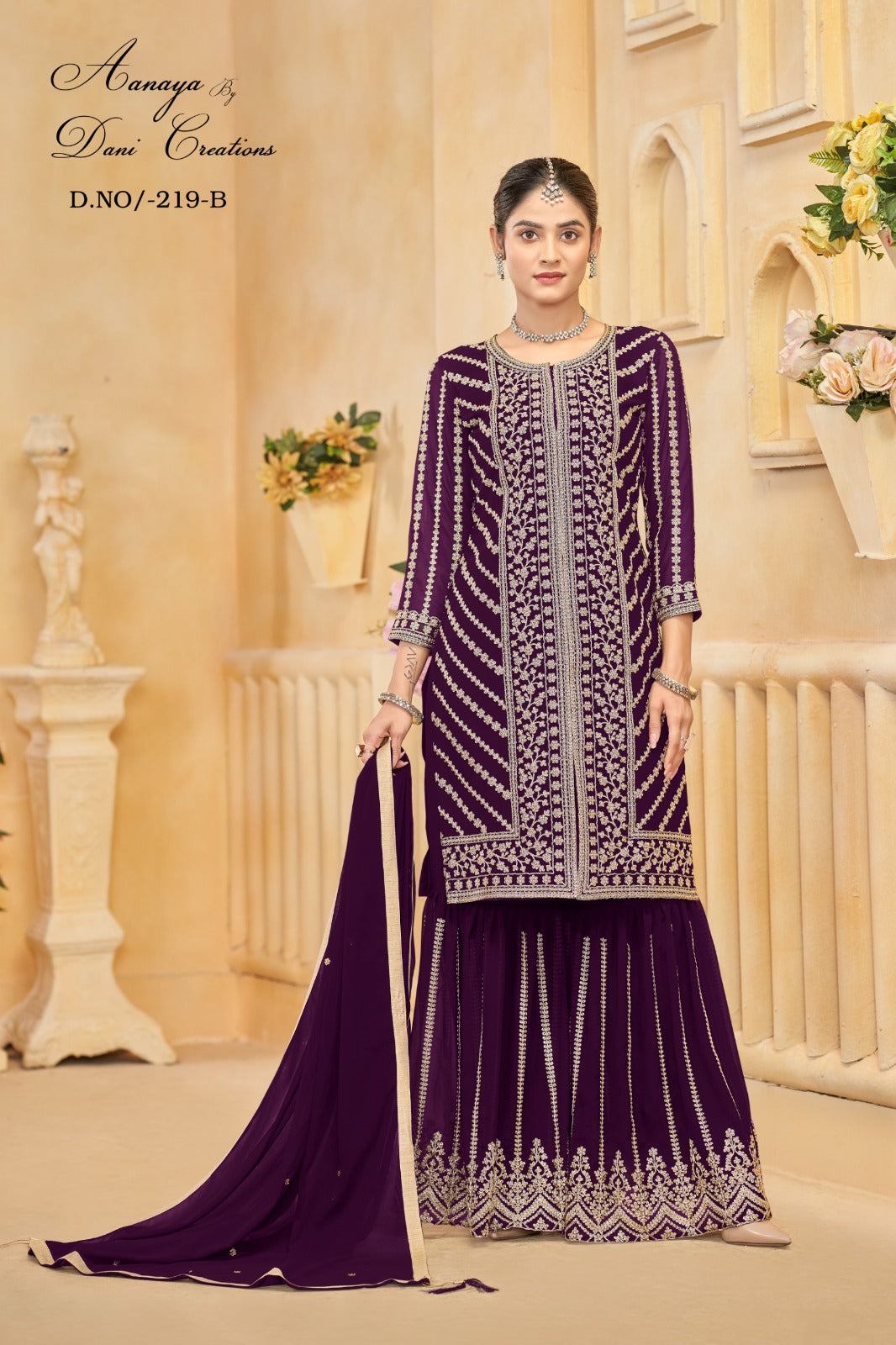 Aanaya Vol 219-B Dani Creation Faux Georgette Pakistani Readymade Suits