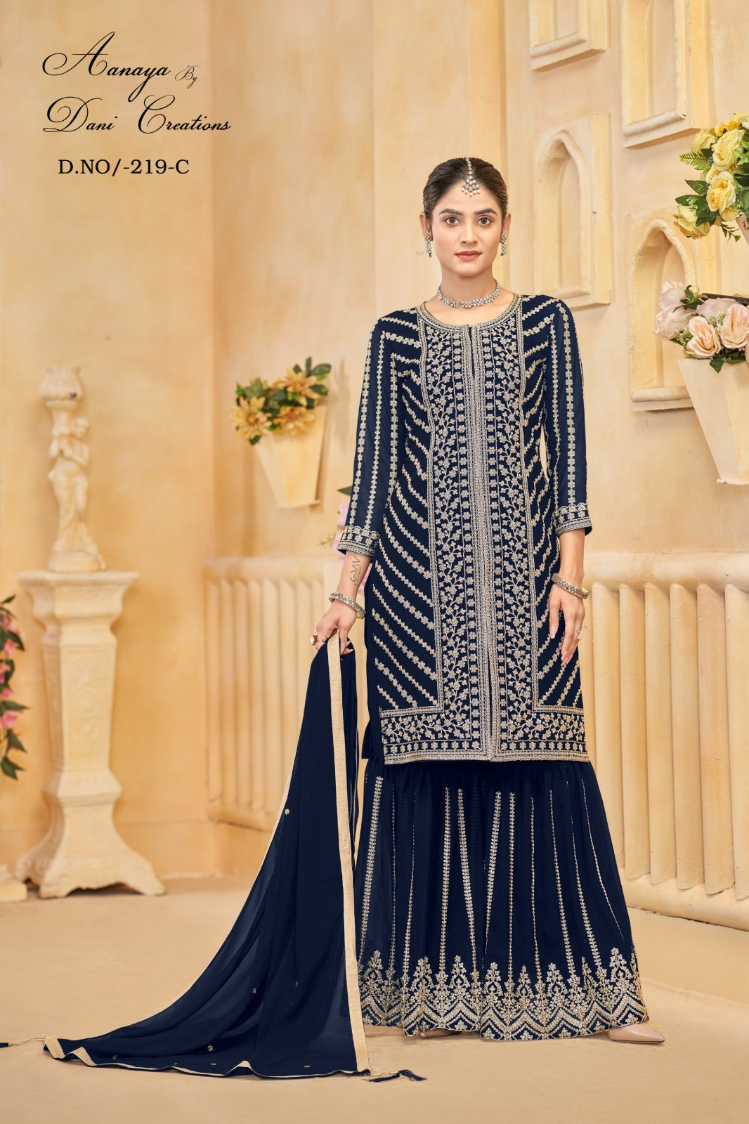 Aanaya Vol 219-C Dani Creation Faux Georgette Pakistani Readymade Suits