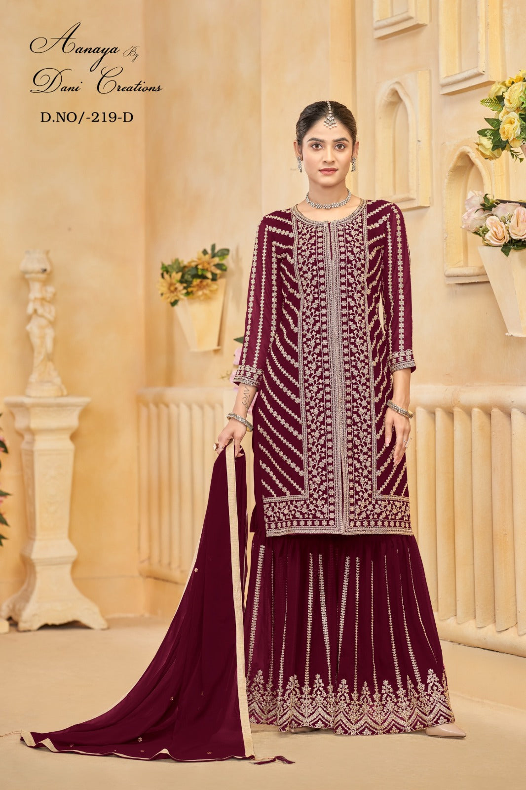 Aanaya Vol 219-D Dani Creation Faux Georgette Pakistani Readymade Suits