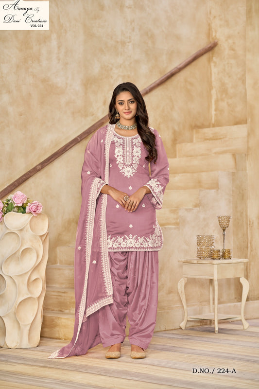 Aanaya Vol 224A Dani Creation Chanderi Unstitched Suits