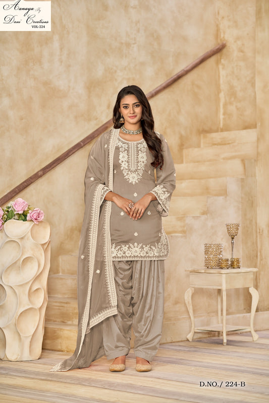 Aanaya Vol 224B Dani Creation Chanderi Unstitched Suits