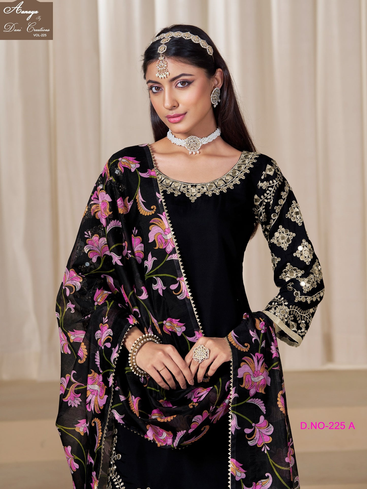 Aanaya Vol 225A Dani Creation Pv Chanderi Unstitched Suits