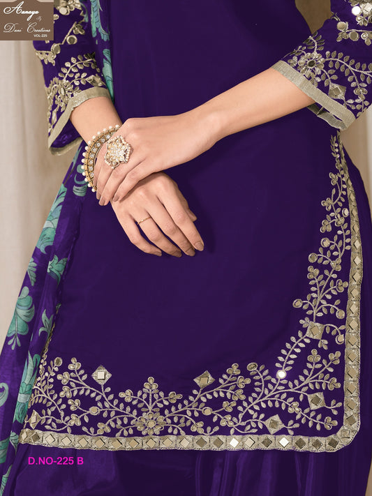 Aanaya Vol 225B Dani Creation Pv Chanderi Unstitched Suits