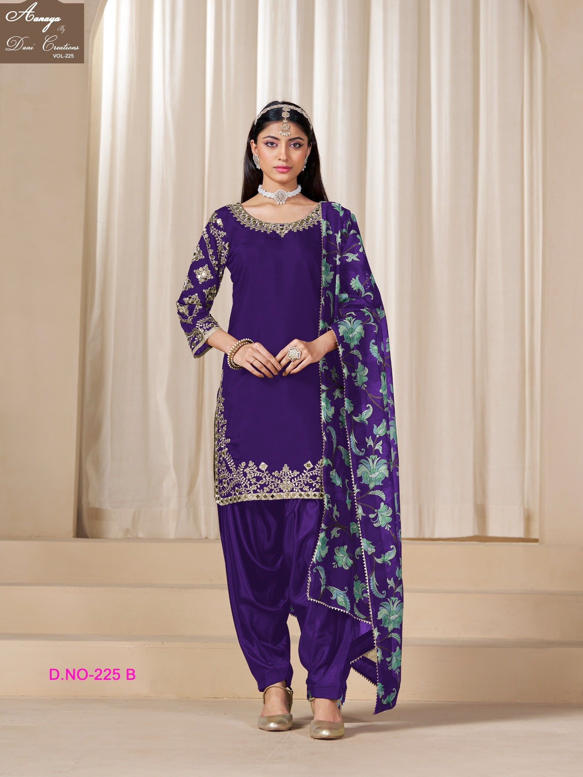 Aanaya Vol 225B Dani Creation Pv Chanderi Unstitched Suits