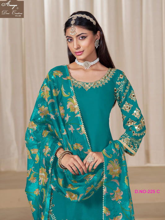 Aanaya Vol 225C Dani Creation Pv Chanderi Unstitched Suits