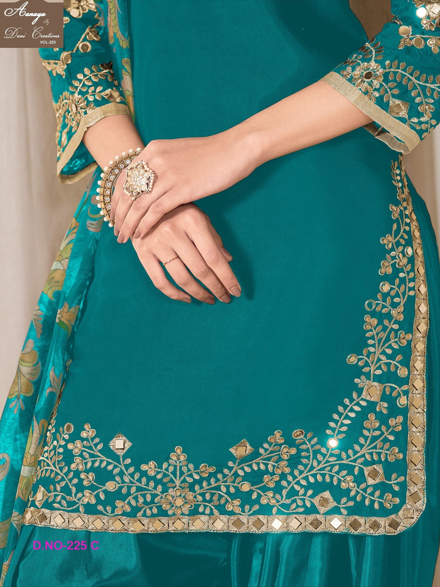 Aanaya Vol 225C Dani Creation Pv Chanderi Unstitched Suits