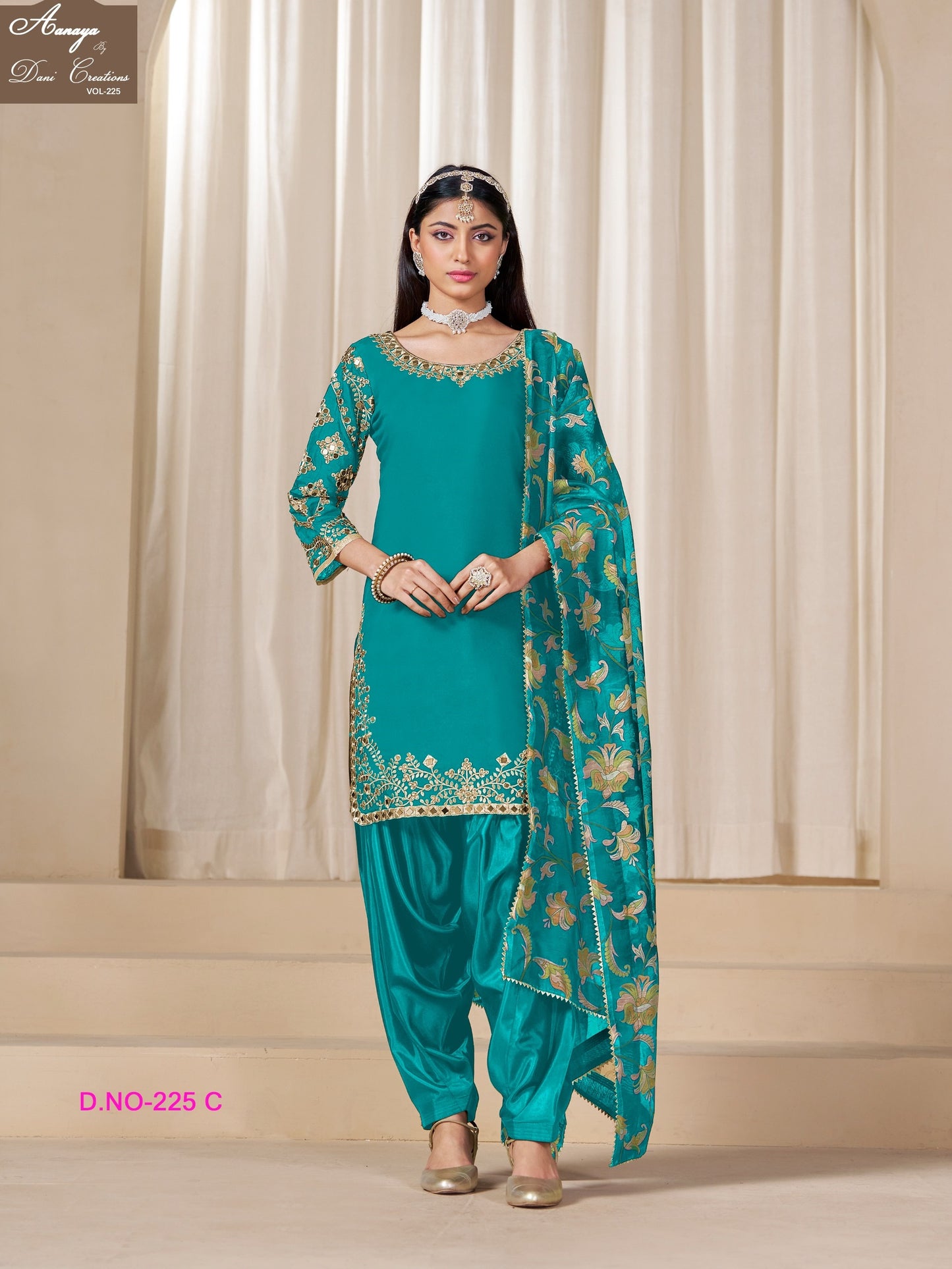 Aanaya Vol 225C Dani Creation Pv Chanderi Unstitched Suits