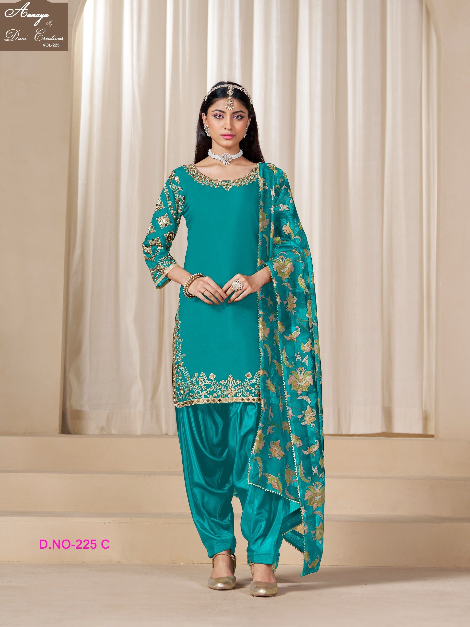 Aanaya Vol 225C Dani Creation Pv Chanderi Unstitched Suits