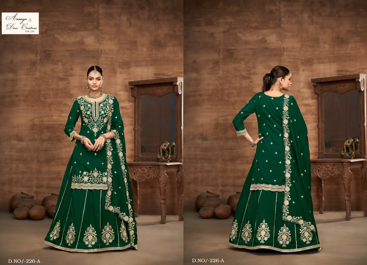 Aanaya Vol 226-A Dani Creation Vichitra Silk Readymade Suits