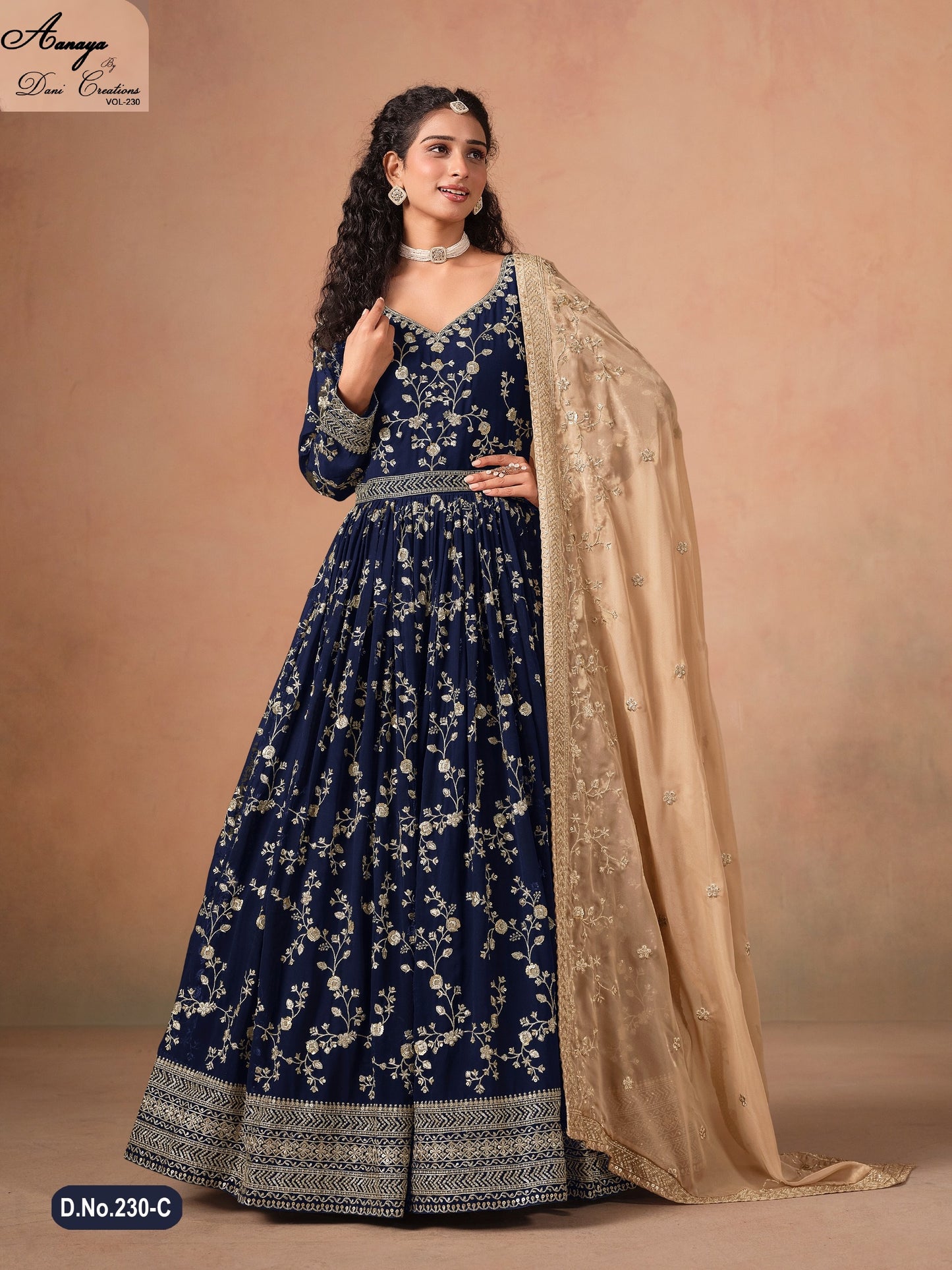 Aanaya Vol 230C Dani Creation Faux Georgette Pakistani Salwar Suits