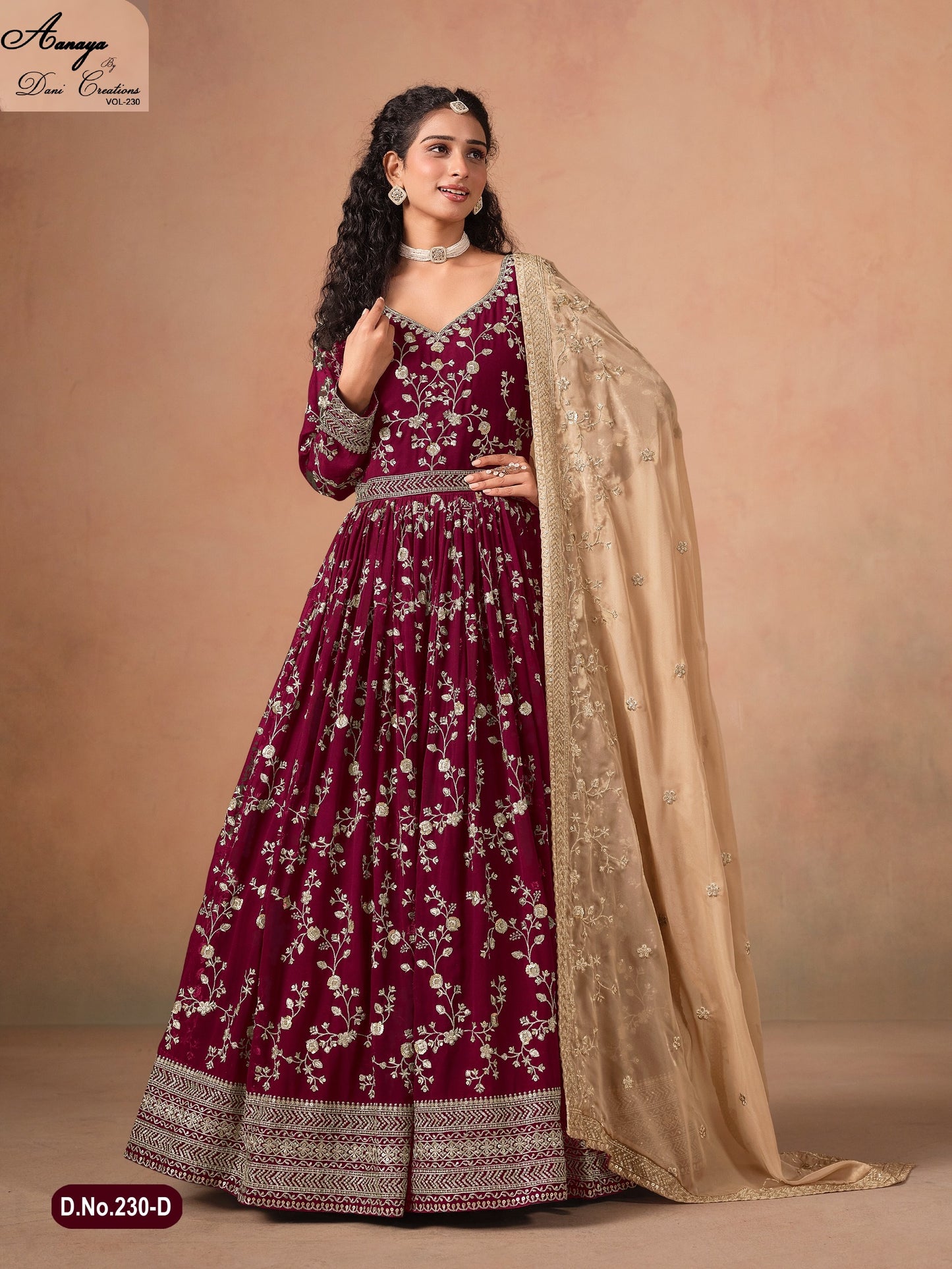 Aanaya Vol 230D Dani Creation Faux Georgette Pakistani Salwar Suits