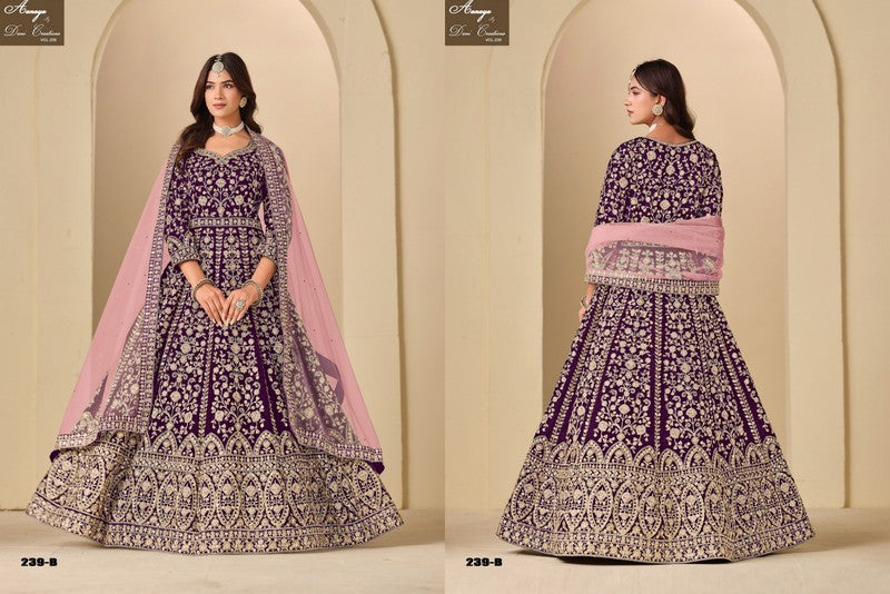 Aanaya Vol 239-B Dani Creation 9000 Velvet Pakistani Readymade Suits
