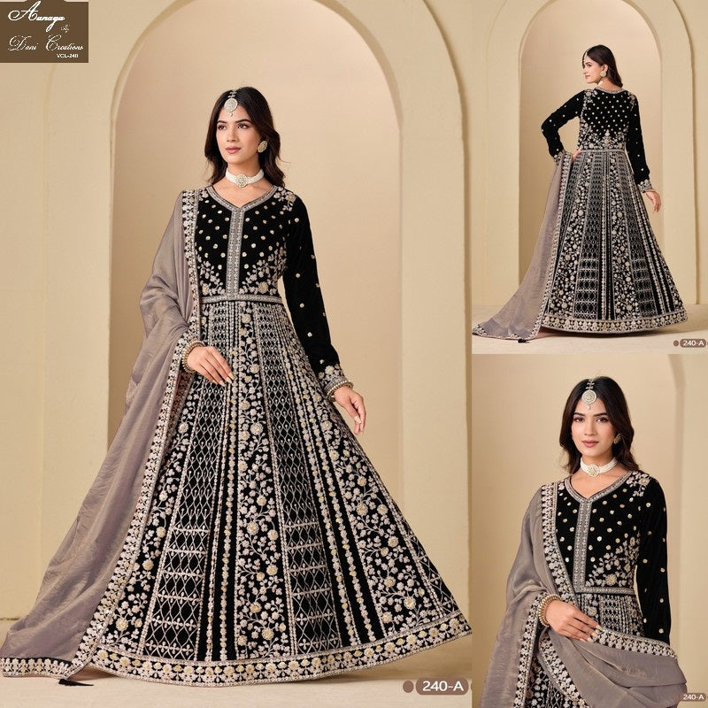 Aanaya Vol 240-A Dani Creation Velvet Pakistani Salwar Suits