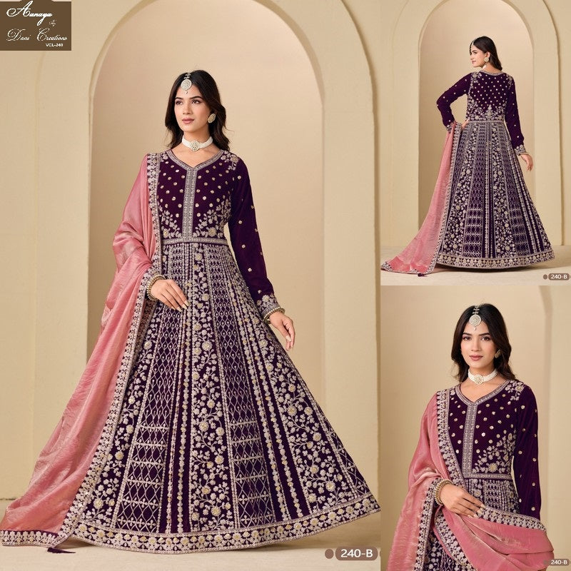 Aanaya Vol 240-B Dani Creation Velvet Pakistani Salwar Suits