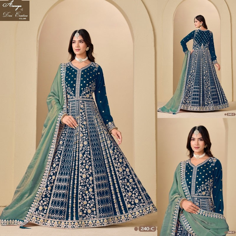 Aanaya Vol 240-C Dani Creation Velvet Pakistani Salwar Suits