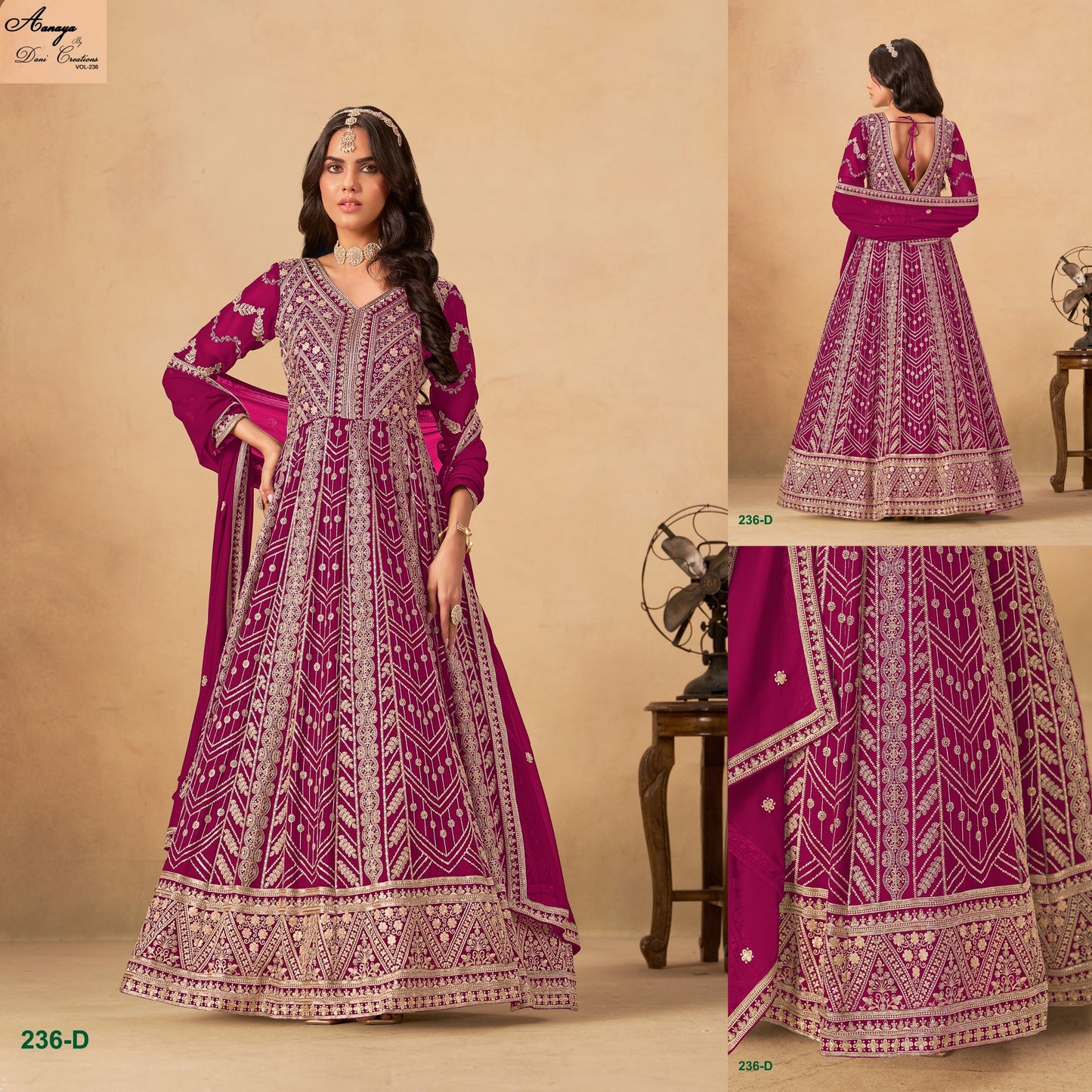 Aanaya Vol 236-D Dani Creation Faux Georgette Pakistani Salwar Suits