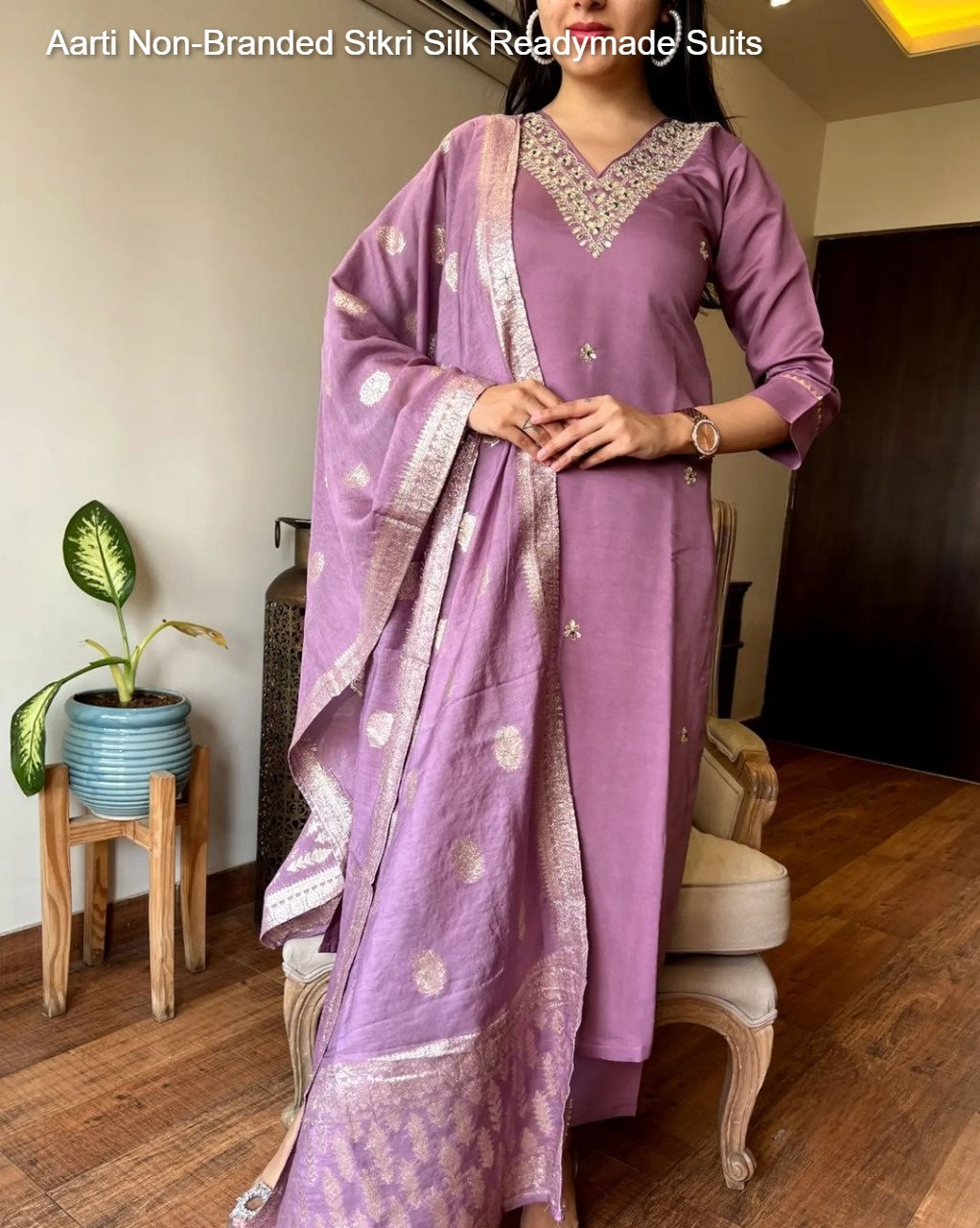 Aarti Non-Branded Stkri Silk Readymade Suits