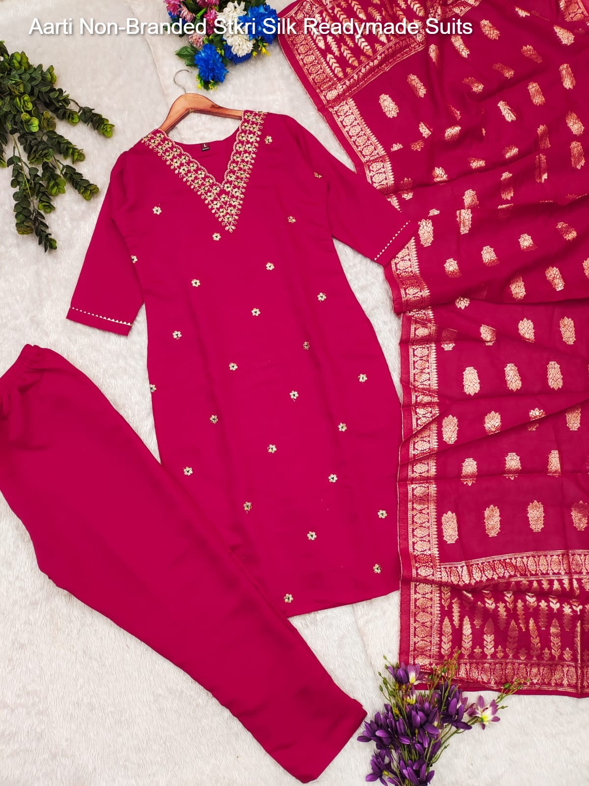 Aarti Non-Branded Stkri Silk Readymade Suits