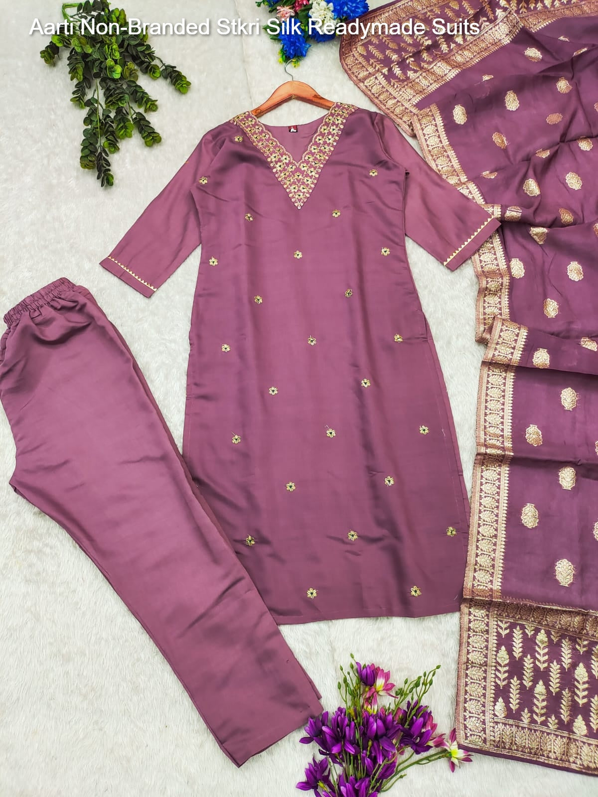 Aarti Non-Branded Stkri Silk Readymade Suits