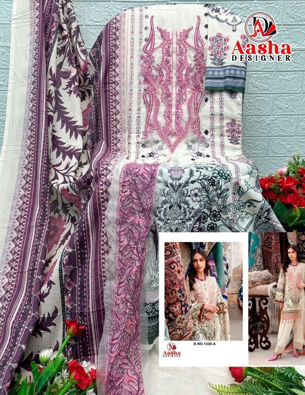 Aasha Designer Patch Work Cotton Pakistani Suit Reseller Supplier