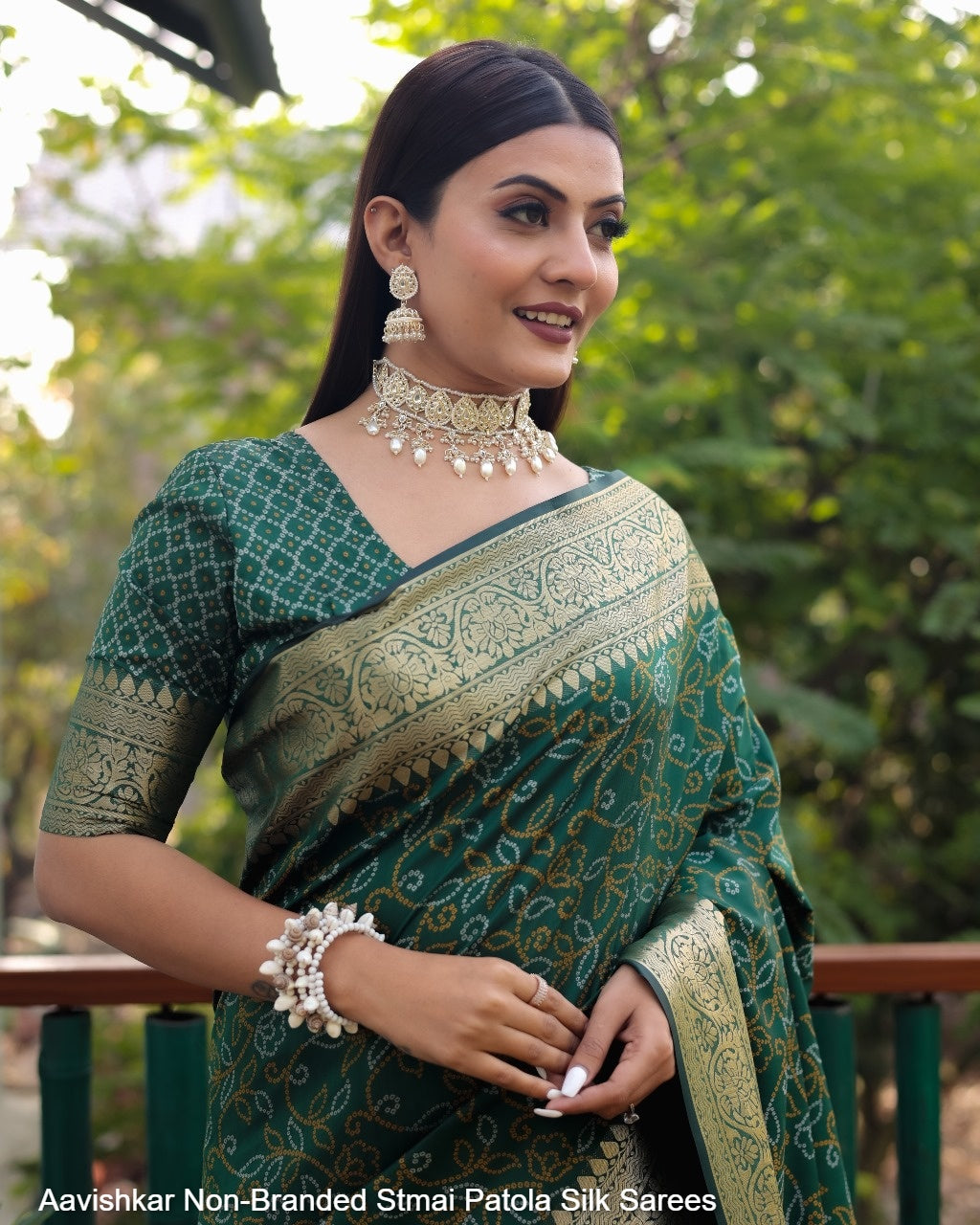 Aavishkar Non-Branded Stmai Patola Silk Sarees