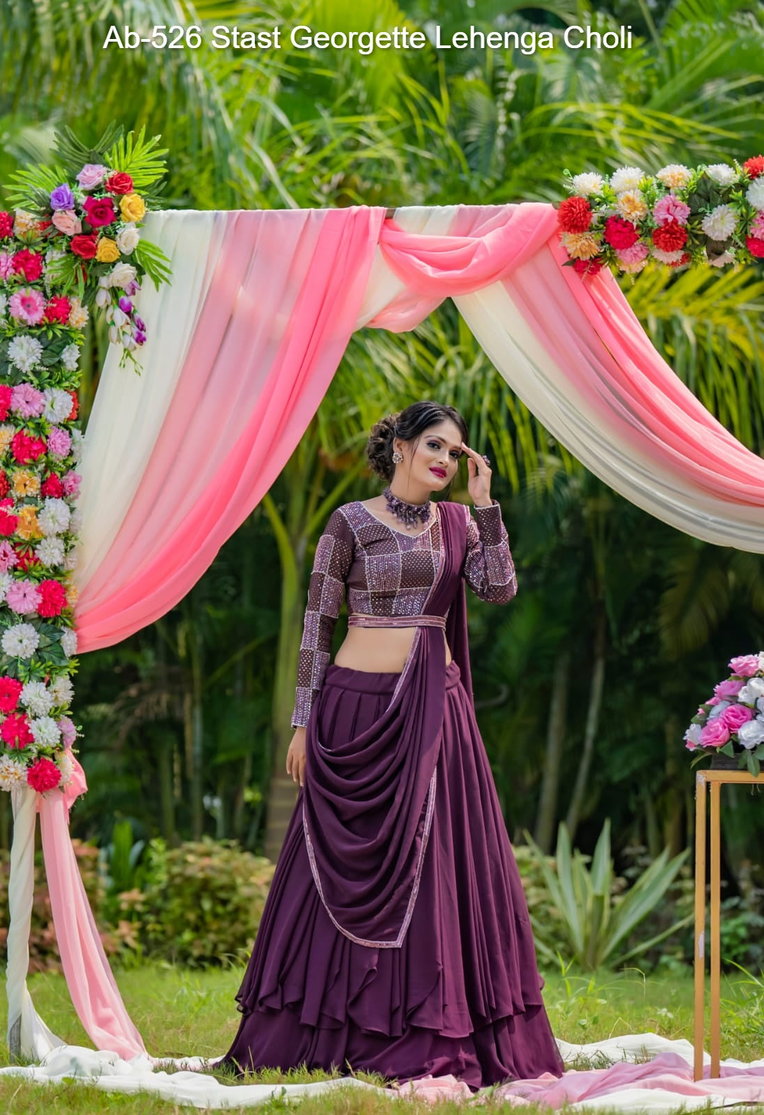 Ab-526 Stast Georgette Lehenga Choli