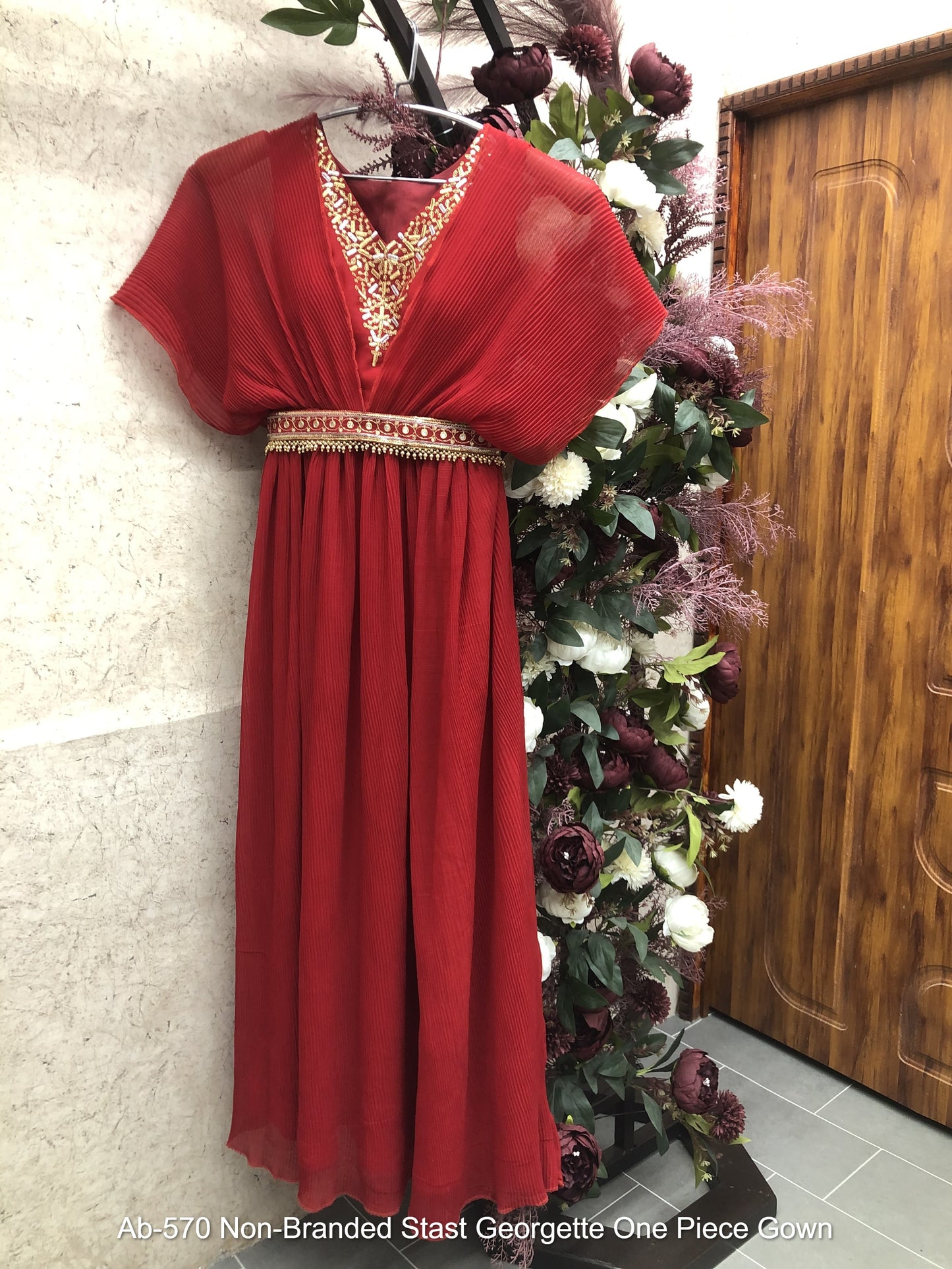 Ab-570 Non-Branded Stast Georgette One Piece Gown