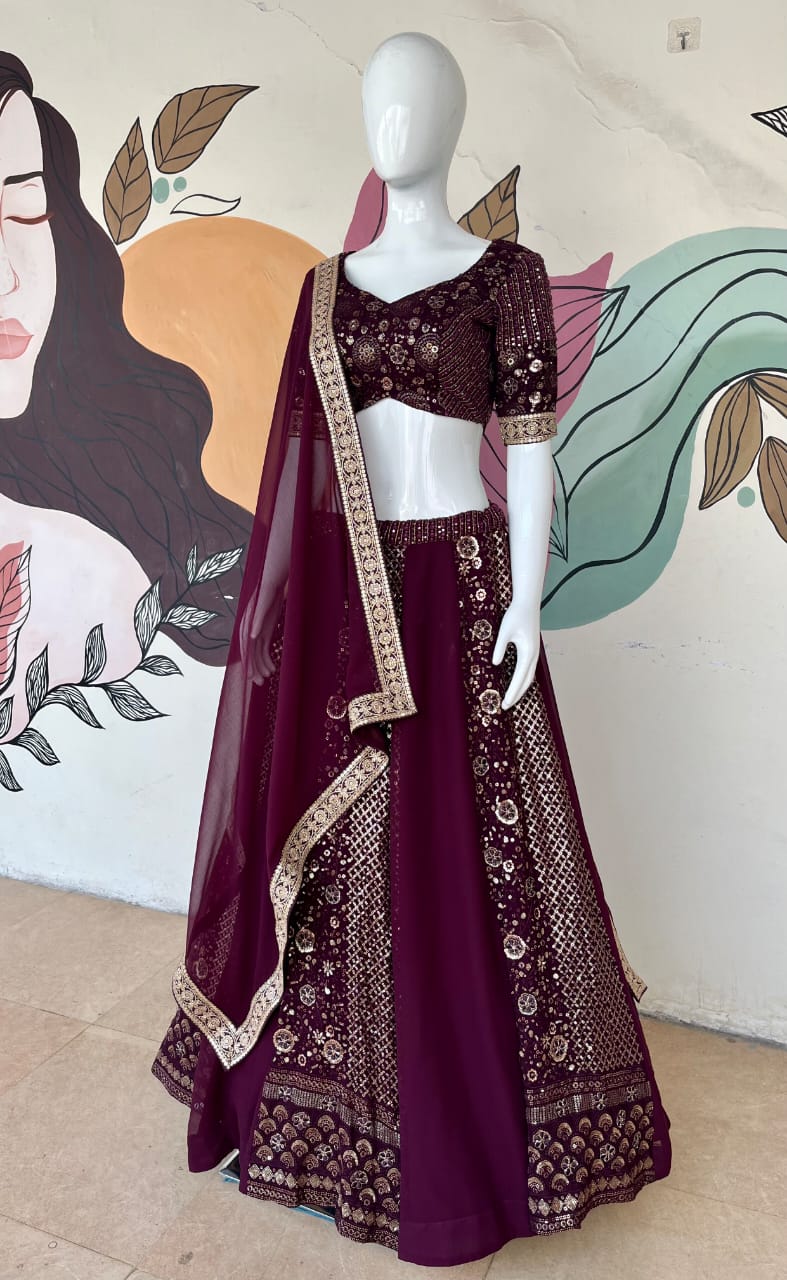 Ab -574 Stast Zari Work Readymade Lehenga Choli
