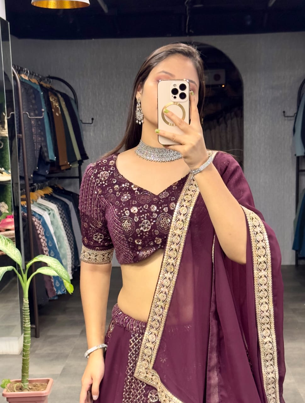 Ab -574 Stast Zari Work Readymade Lehenga Choli